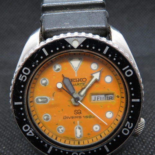 192 - Seiko dive watch 150m original dial quartz untested