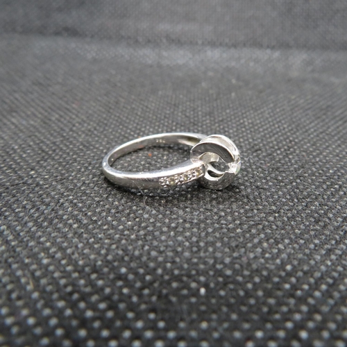 195 - 18ct white gold and diamond ring 4.2g size N