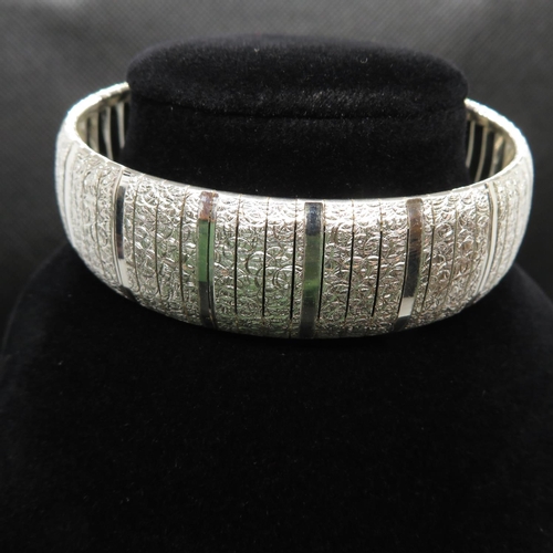 28 - Italian silver Milanese bracelet SS HM 7.5