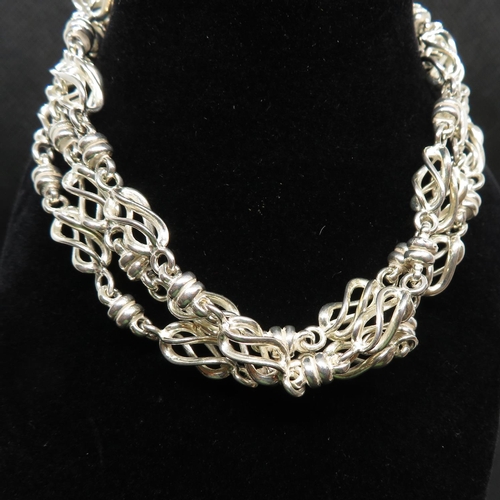 34 - HM silver Celtic knot chain 28