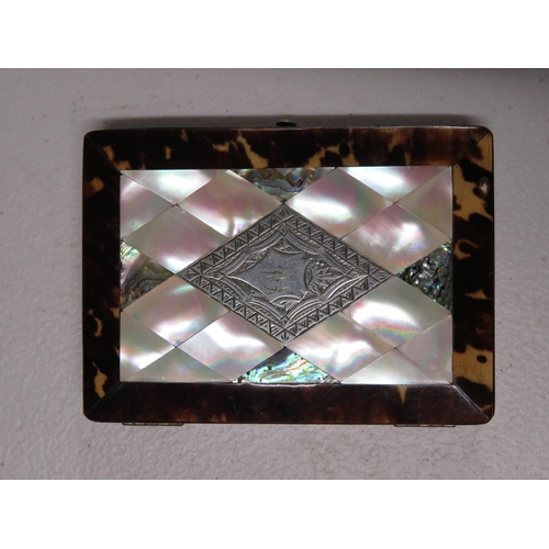 392 - Mother of Pearl and Tortoise shell coin purse