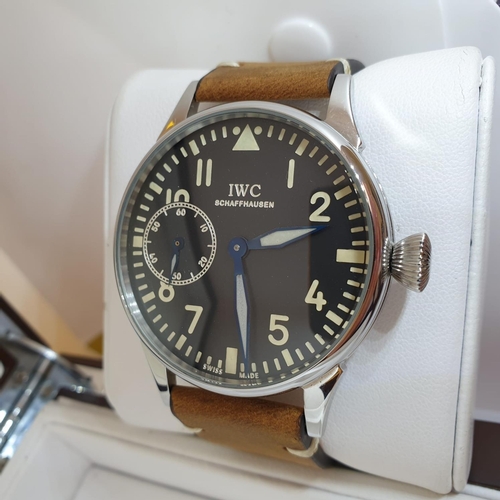 197 - IWC Big Pilot designer watch serial number 792795 1922 original pocket watch movement housed in new ... 