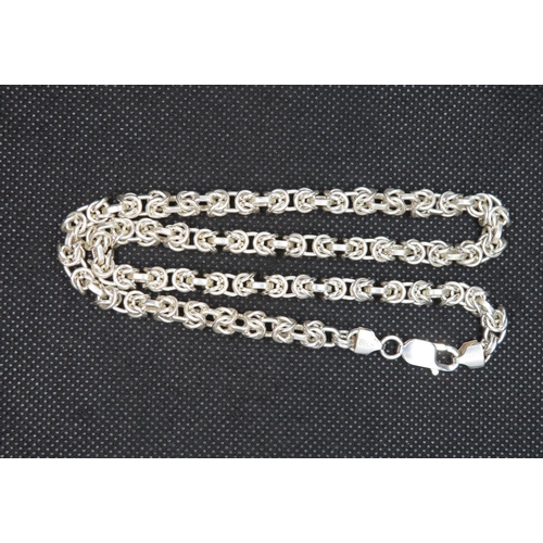 21 - Heavy HM silver Byzantine link chain 18