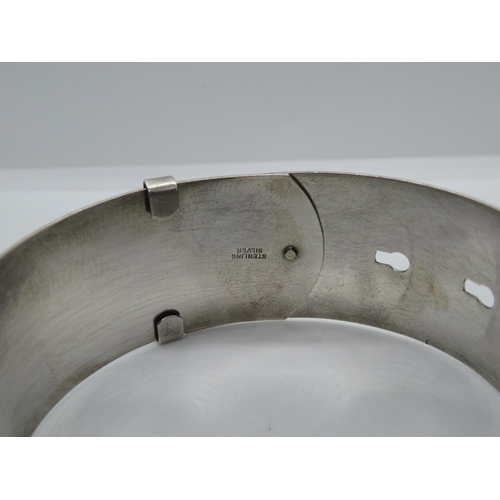 11 - Silver expandable bracelet 1950's stamped sterling silver 30.6g