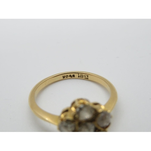 123 - 1ct 18ct gold and diamond ring - 3g total weight - size M
