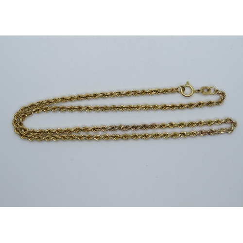 124 - 9ct necklace 2.5g