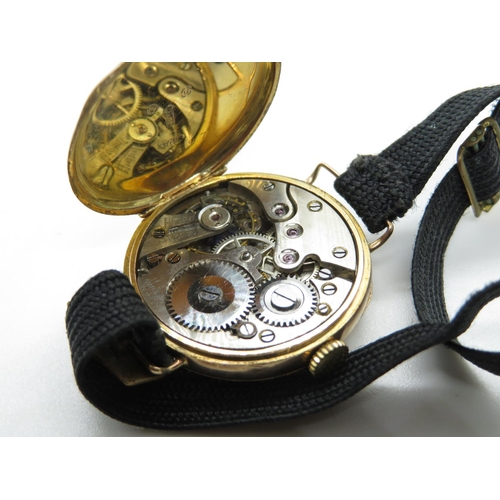 128 - 9ct lady's gold watch