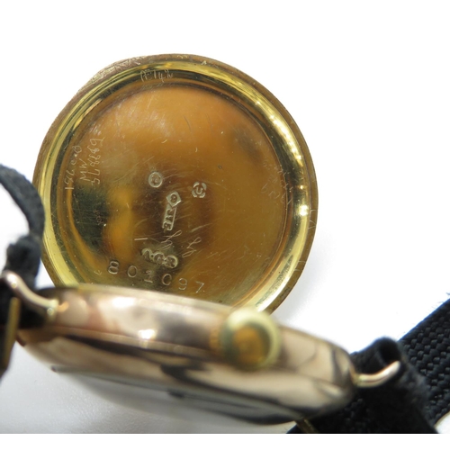 128 - 9ct lady's gold watch