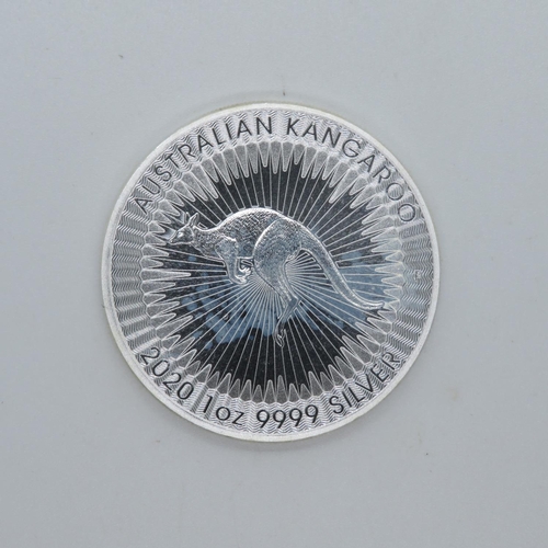 140 - 2020 1oz 9999 pure silver Australian Kangaroo coin