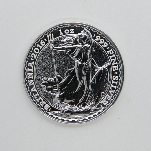 142 - 2016 Britannia 999 fine silver 1oz coin