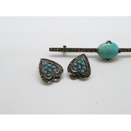 151 - Bag of silver and turquoise jewellery