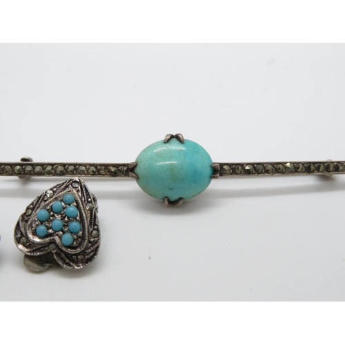 151 - Bag of silver and turquoise jewellery