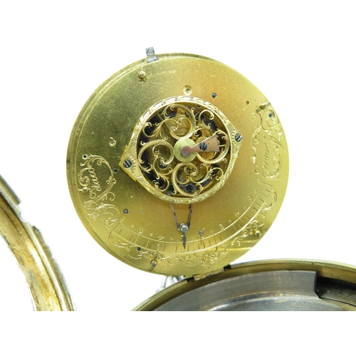 165 - Goliath silver alarm watch with double link watch chain and interesting fob - working but needs atte... 