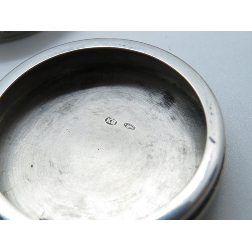 166 - 2x old silver HM patch boxes