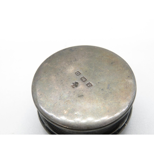 168 - Silver and blue enamel patch box - slight damage to enamel HM