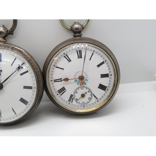 169 - 3x silver pocket watches
