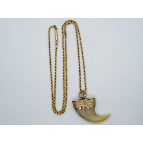170 - High carat gold chain with Lion's claw - weight 5g