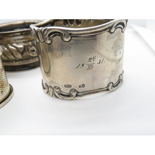 171 - Collection of serviette rings 122g