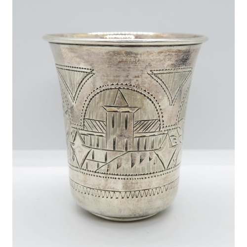 175 - Russian vodka shot cup HM silver 24g