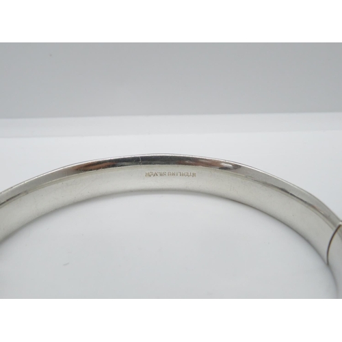 4 - Silver faceted bangle Jubilee Hallmarks 1977 44.7g