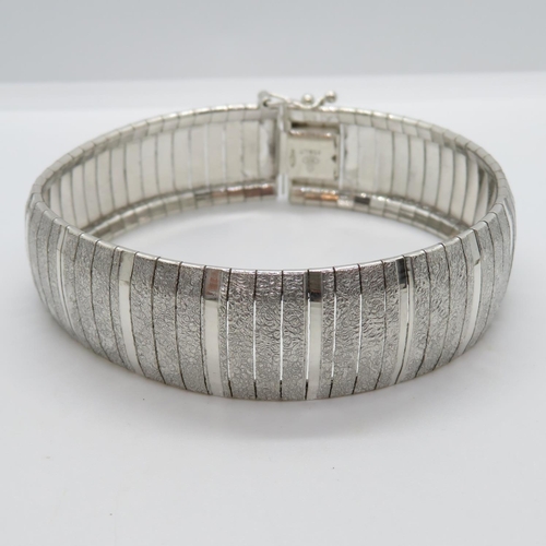 7 - Vintage silver Milanese style bracelet fully HM 7.5