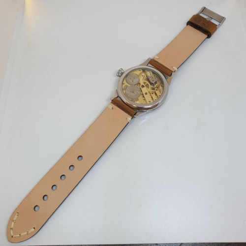 136 - IWC pocket watch movement fully refurbished and placed in modern Pilot Watch case with new strap - f... 