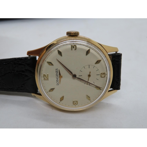 10 - Gent's boxed 18ct oversized watch 38mm face from lug to dial - excellent working condition