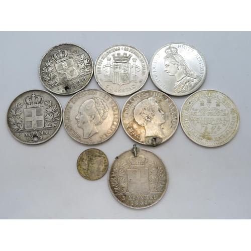 38 - Silver coins 183g