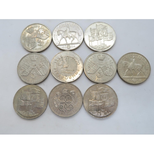 396 - 10x £5.00 coins