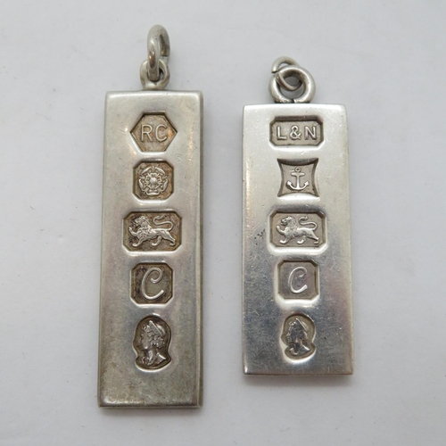 397 - 2x half ounce bullion pendants