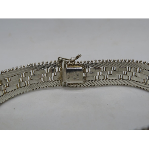 56 - Silver Milanese bracelet by Milor Birmingham 1998 23g