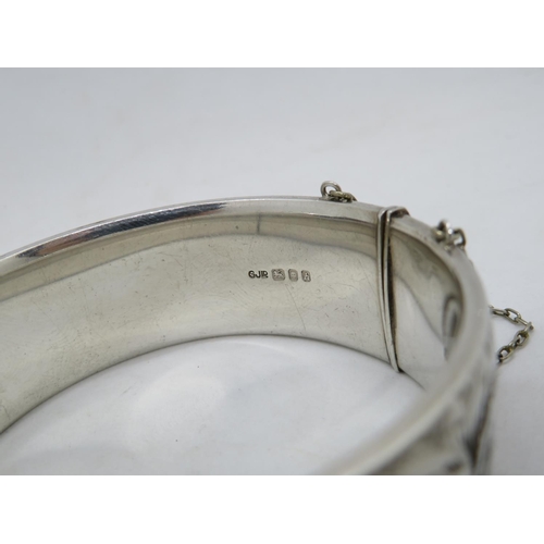 57 - Vintage silver bangle George Jensen London 1963 59.8g