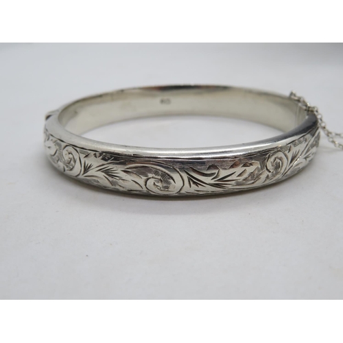 62 - Chester silver bangle HM 1960 17.2g