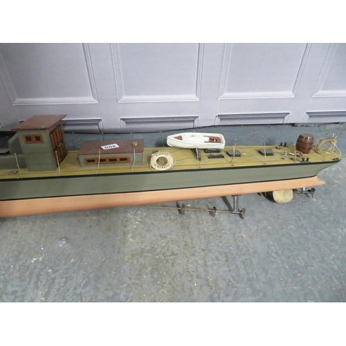 400 - Scratch built model of Lord Armstrong's Turbinia 1897-1934 from the plans at Parsons, Wallsend. Thre... 