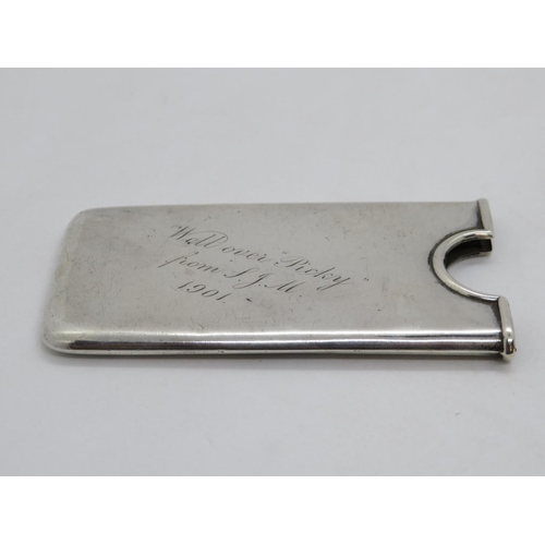 83 - Victorian silver card case by Joseph Gloster Birmingham 1899  31g