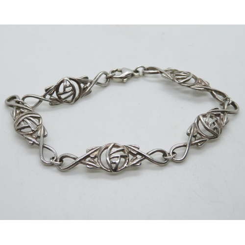 101 - C R Mackintosh style bracelet with Glasgow Rose 9g