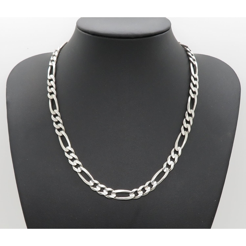 102 - HM silver figaro link chain 18