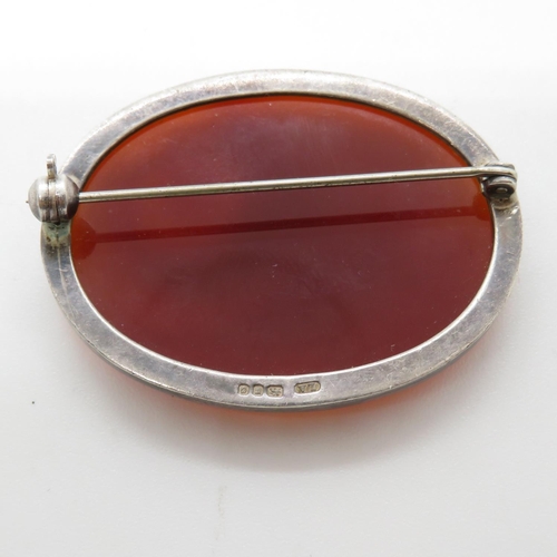 12 - Silver and agate brooch 1.5