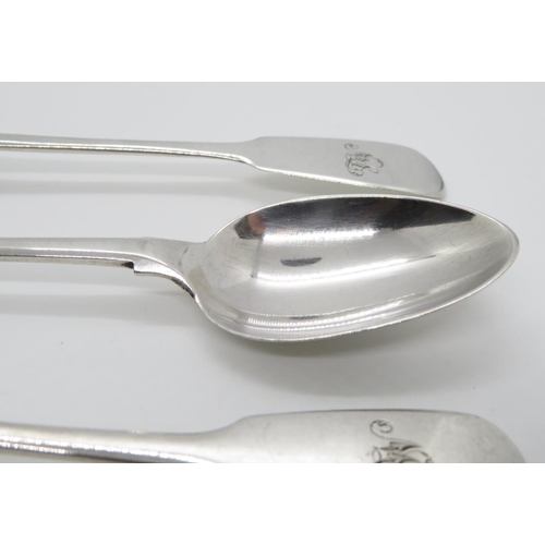 130 - York silver teaspoons by James Barber York 1853 HM 48g