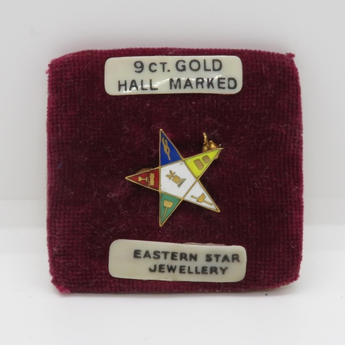 175 - 9ct gold Eastern Star jewel