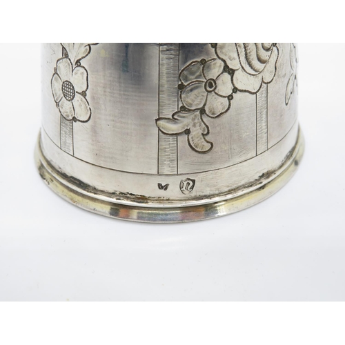 207 - Old silver HM puzzle cup or marriage cup- very old HM - 185g 9