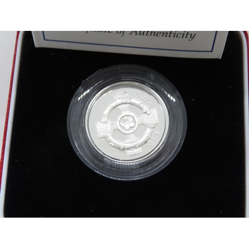 209 - 2001 silver proof Piedfort coin boxed