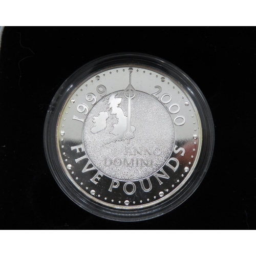 210 - 2000 Millennium UK silver £5.00 coin boxed