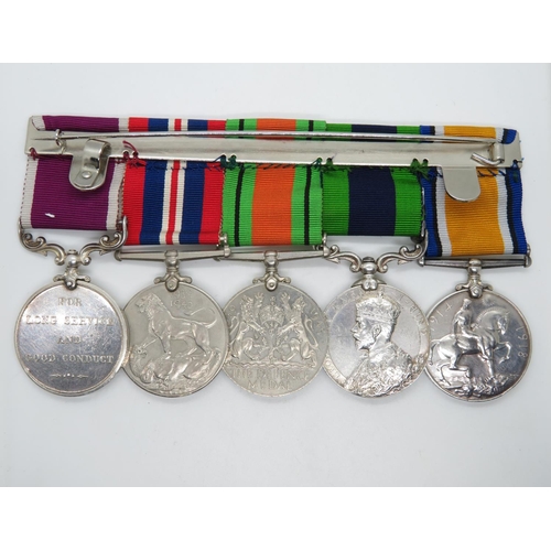 219 - Set of 5x medals on bar to 31824 Sgt J Smedley RFA