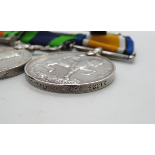 219 - Set of 5x medals on bar to 31824 Sgt J Smedley RFA