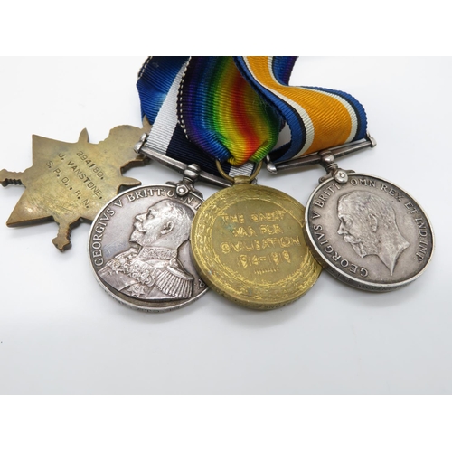 223 - Collection of 4x medals to 294180 J Vanstone CH.STO.RN