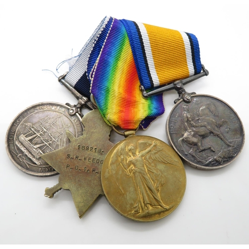 227 - Set of 4x medals to 189209 S. R. Weedon P.O.I.R.N.