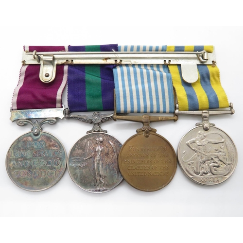 232 - Set of 4x medals on bar 14469613 S Sgt JD Robertson REME