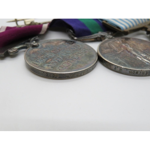 232 - Set of 4x medals on bar 14469613 S Sgt JD Robertson REME