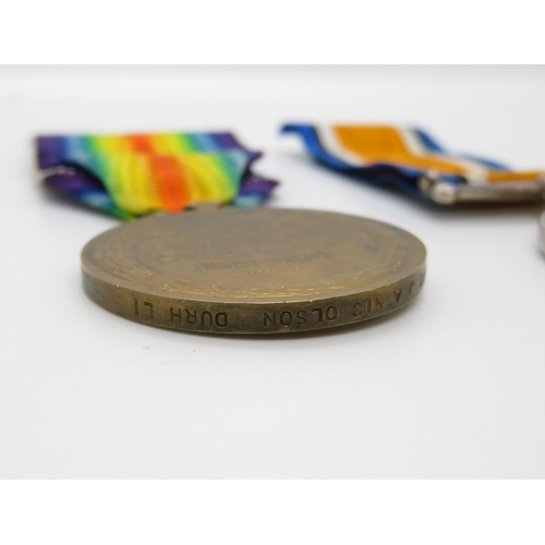 235 - Pair of medals to Captain JA Nicholson Durham Light Infantry